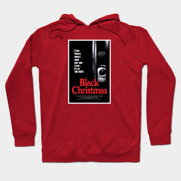 Black Christmas Blackest Movie Poster Hoodie by Noir-N-More